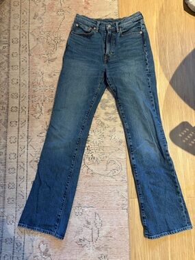 Buck Mason The Roper M082- Women's Dark Blue Wide-Leg Jeans Size 25